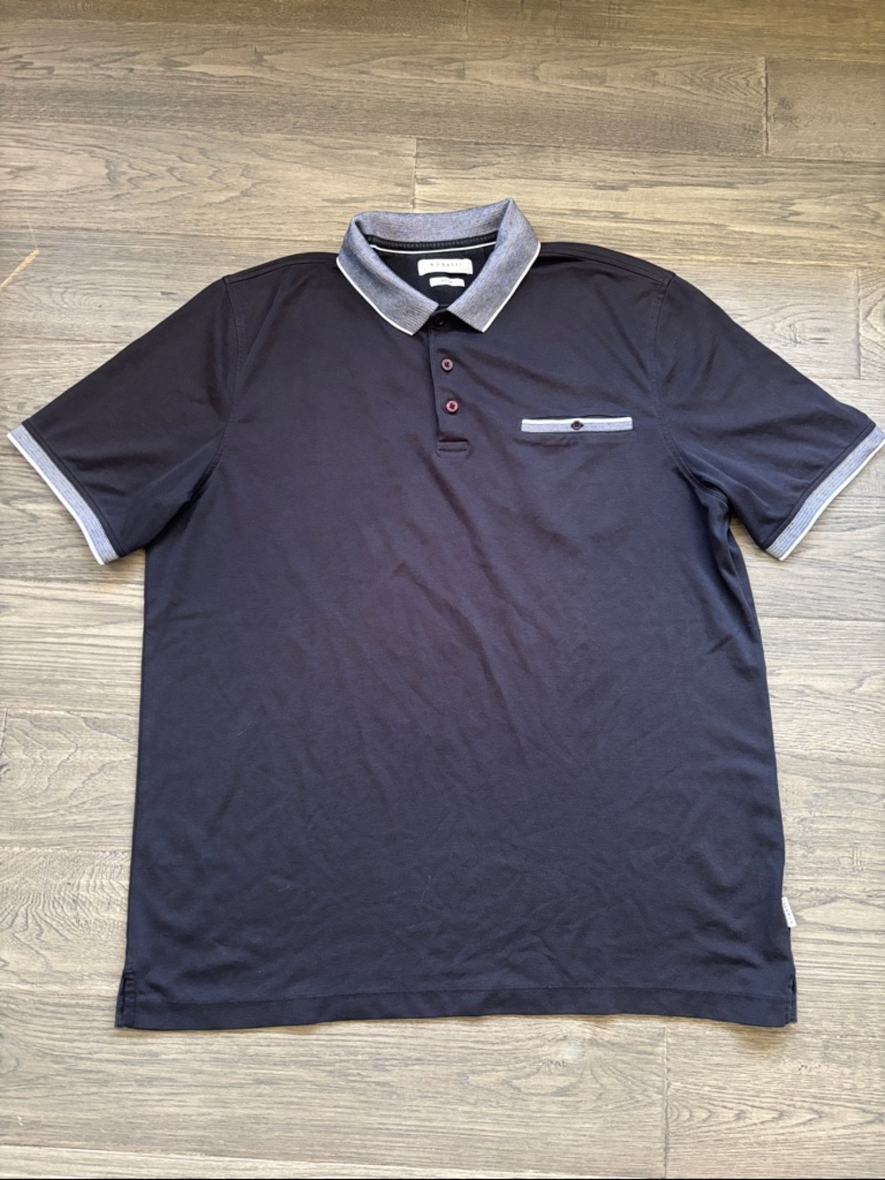 Bugatti | Black Polo with Contrast Gray Trim Non Iron XXL - Picture 2 of 12